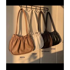 Tas Bahu Wanita Vintage Premium / Pleated Hobo Bag